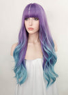 Purple Blue Ombre Wavy Synthetic Wig NS337