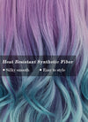 Purple Blue Ombre Wavy Synthetic Wig NS337