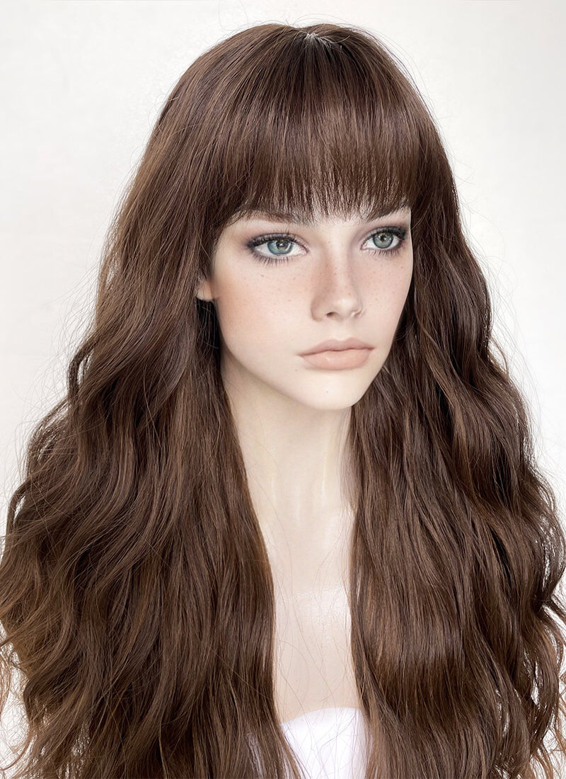 Long brown wig clearance uk