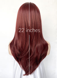 Dark Red Straight Synthetic Hair Wig NS527